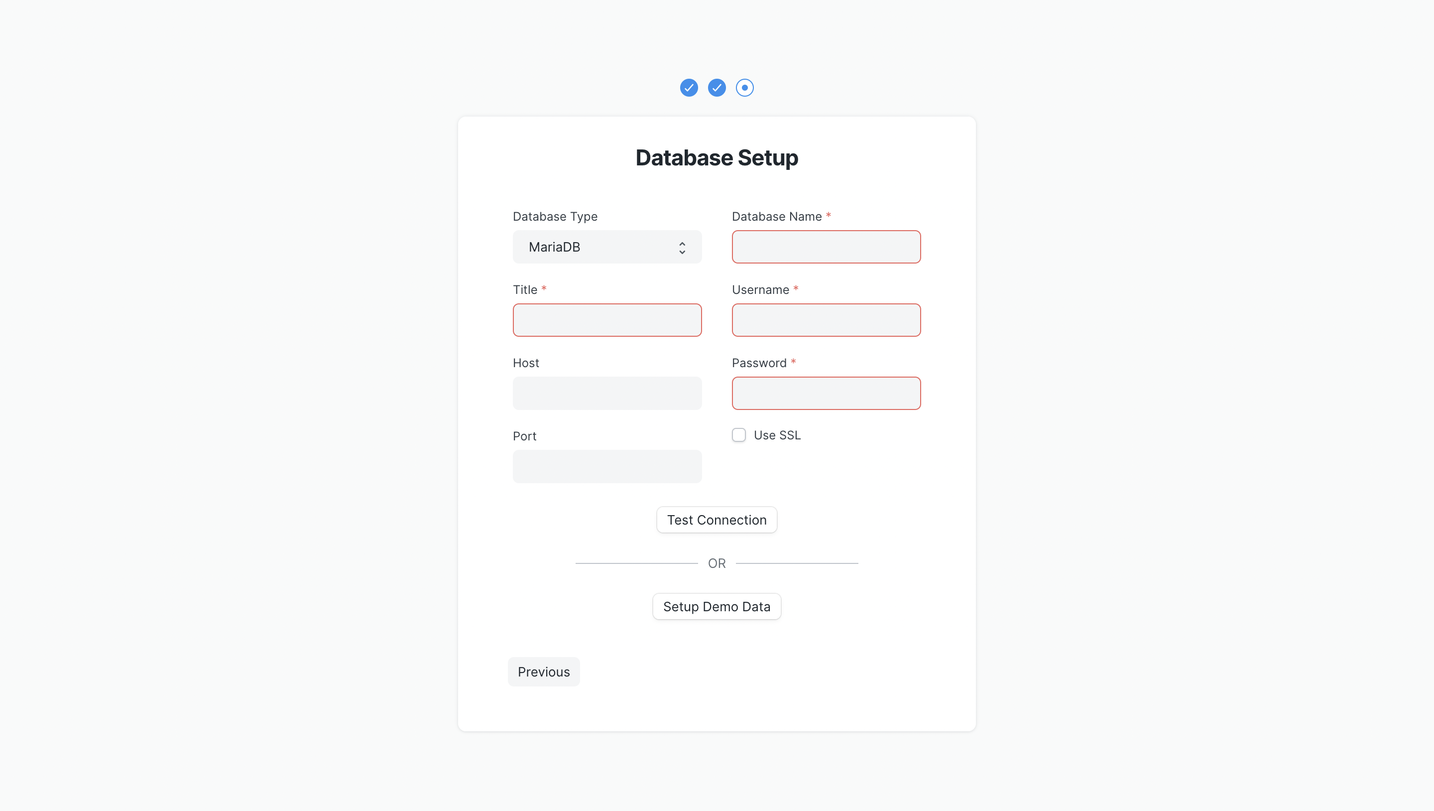 Database Setup